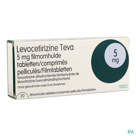 Levocetirizine Teva 5mg Filmomh Tabl 20 X 5mg Apotheek Vanderhaegen