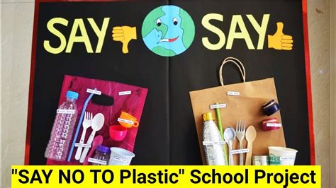 School Project Say No To Plastic For Kg Kids Youtube