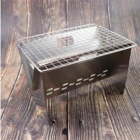 Porte feu de camping extérieur grille de barbecue pliante table à feu