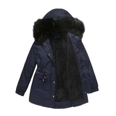 Manteau Long D Hiver Chaud Pour Femmes Paissir Polaire Doubl Manteau