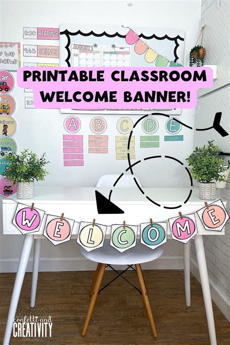 A Welcome Banner With The Words Printable Classroom Welcome Banner