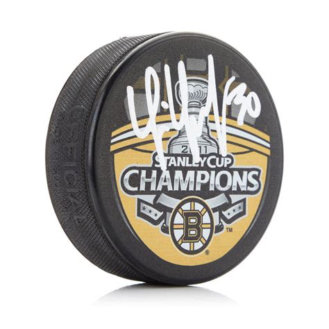 Tim Thomas Autographed 2011 Stanley Cup Champions Boston Bruins Puck ...