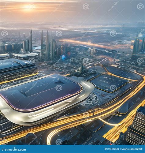 1583 Futuristic Cityscape: A Futuristic And Sci-fi-inspired Background