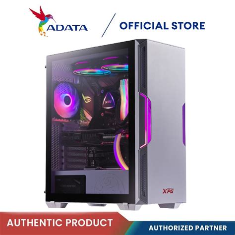 Adata Xpg Starker Whcww Rgb Tempered Glass Compact Mid Tower Atx Case