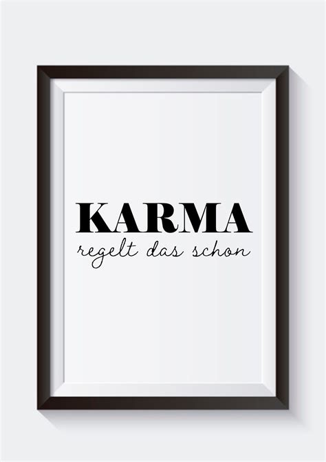 Din A Poster Karma Regelt Das Schon Etsy