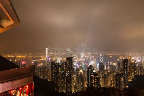 Hong Kong Feburary 27 Th 2016 Night View From Victoria Peak