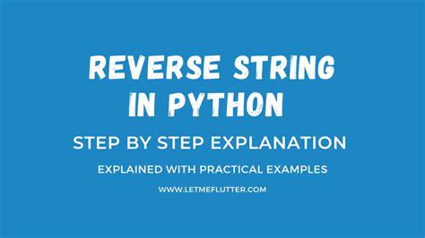 How To Easily Reverse String In Python Python Code Examples Let Me