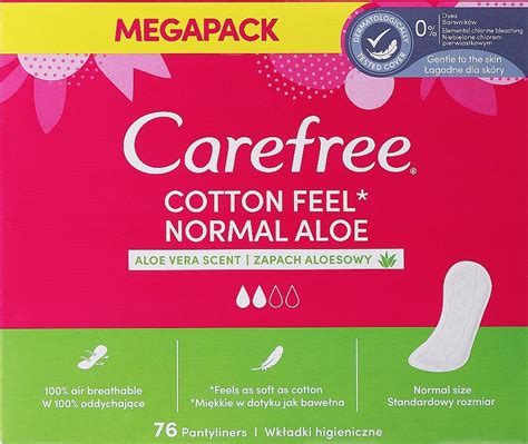 Carefree Aloe Wkładki higieniczne 76 szt Makeup pl