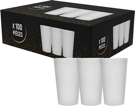 SPARKLERS CLUB Lot de 100 Gobelets Réutilisables ECOCUP 50cl 60cl ras