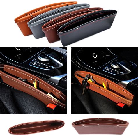 Luxury Vehicle Front Seat Gap Filler Leather Car Organizers – All About ...