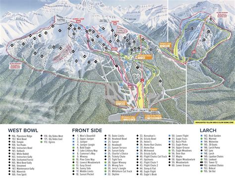 Banff Ski Resort Trail Map