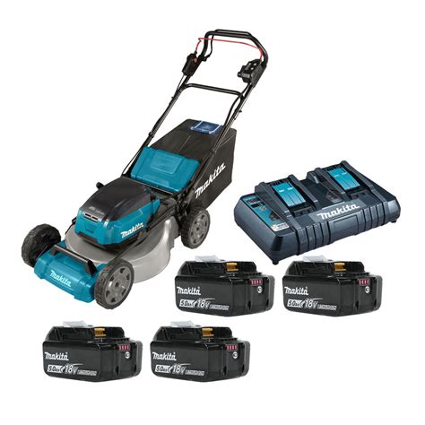 Makita DLM532PT4 Twin 18V LXT Brushless Battery Self Propelled Lawn