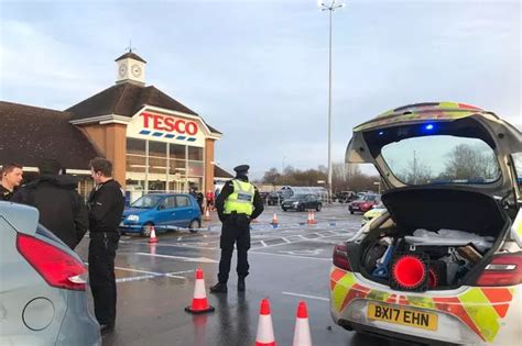 Recap Major Police Incident At Meir Park Tesco As Car Park Taped Off