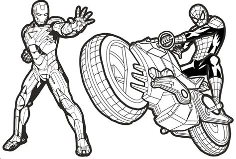 Introducir Imagen Iron Man Y Spiderman Para Colorear Abzlocal Mx