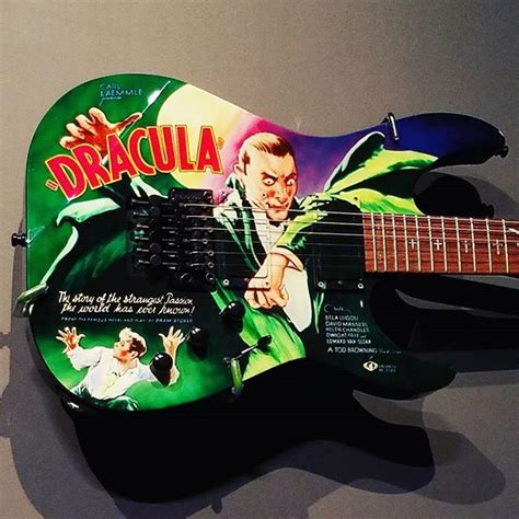 Kirk Hammett Dracula Guitar Metallica On Display At The Its Alive