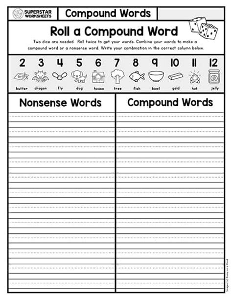 Compound Words Worksheets - Superstar Worksheets