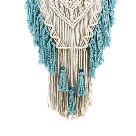 Hand Knotted Macrame Wall Art Handmade Bohemian Hanging Tapestry Room