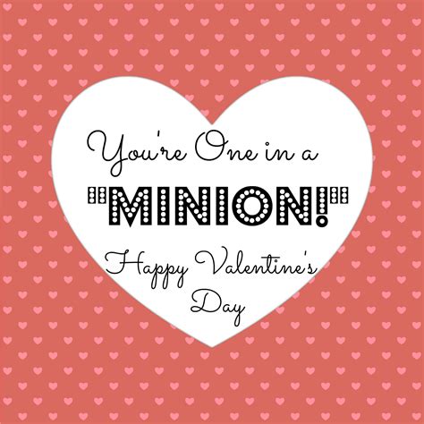 Despicable Me You Re One In A Minion Twinkie Valentines Day Craft