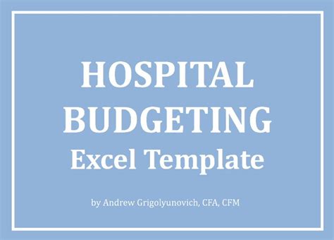 Hospital Budgeting Template Eloquens