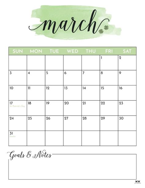 Cute March Calendar Good Calendar Idea