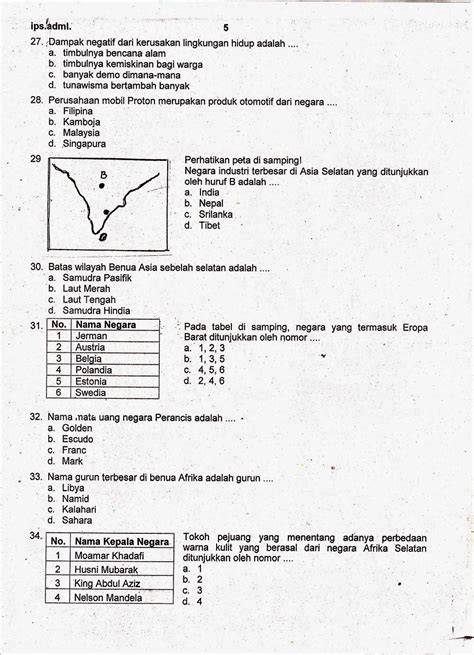 Contoh Soal Ips Kelas 6 Homecare24