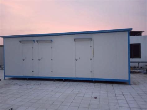 Steel One Side Slope Prefabricated Puff Panel Porta Cabin For Site