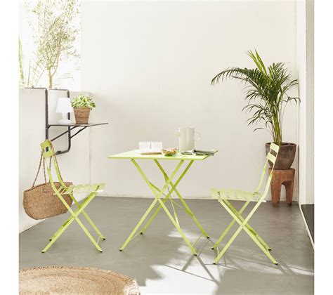 Table Jardin Bistrot Pliable Emilia Carrée Verte Table Carrée 70x70