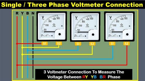 How To Do Voltmeter Connection Voltmeter Wiring Electrical Wiring School Ews Youtube