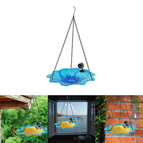 Blue Disc Bird Feeder With Camera 1080P Night Version Video Camera WiFi ...