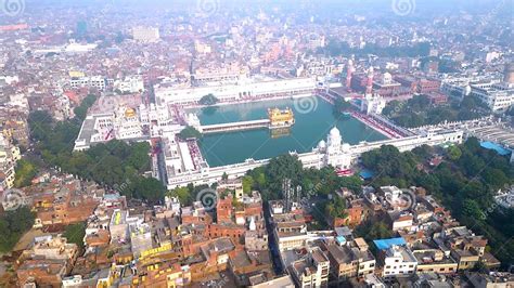 The Golden Temple Also Known As the Harimandir Sahib Aerial View Stock Image - Image of ...