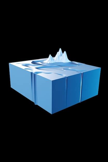 Premium Photo | A minimalist 3D ice cube melting on a flat surface