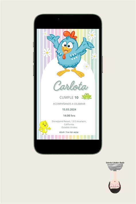 Editable Lottie Dottie Chicken Invite Template On Canva Plantilla