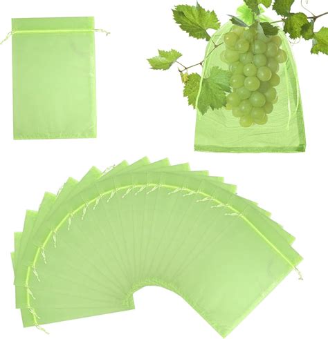 Vicloon Fruit Protection Bags 24pcs Fruit Netting Bags With Drawstring