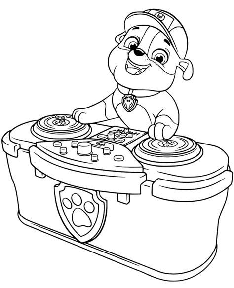 Paw Patrol coloring pages Rubble