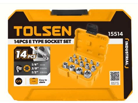 Coffret Kit Douilles Etoile 14 Pieces TOLSEN DZBRICO