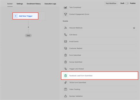 Workflow Trigger - Facebook Lead Form Submitted : HighLevel Support Portal