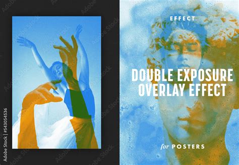 Double Exposure Overlay Poster Effect Mockup Stock Template Adobe Stock