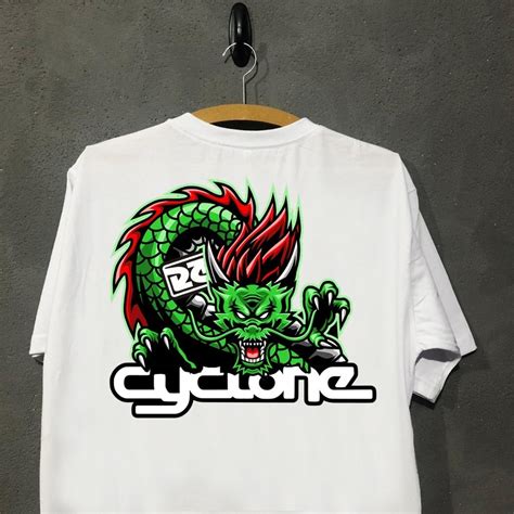 Camiseta Cyclone Dragon Oversized Algod O Gola Redonda Manga Curta