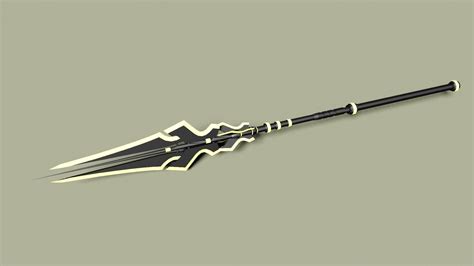 D Model Sci Fi Spear Vr Ar Low Poly Cgtrader