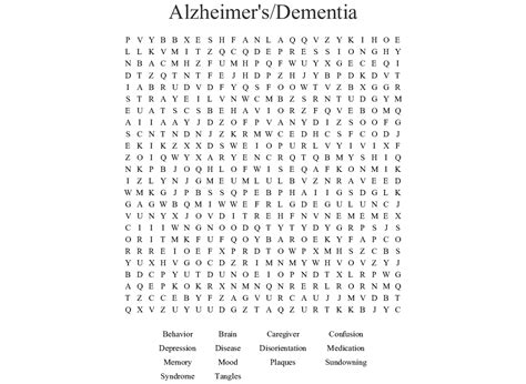 Printable Word Search For Dementia Patients Word Search Maker