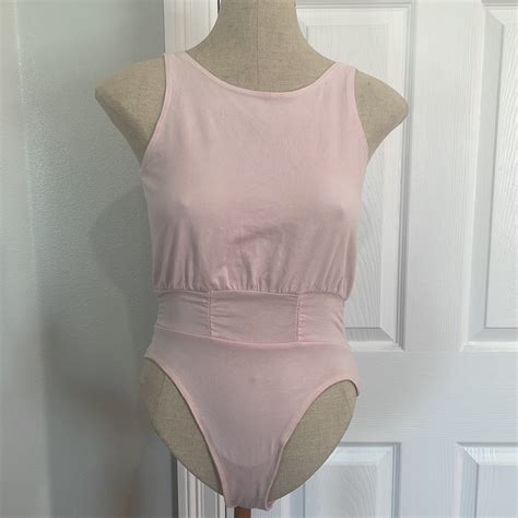 Vintage 1980s Leotard One Piece Bodysuit High Cut Pin… Gem