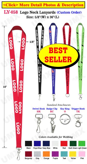 Best Seller Custom Logo Lanyards With Factory Direct Wholesale Cheap