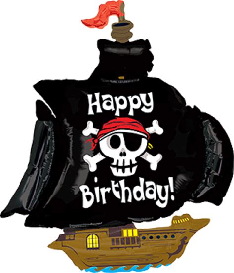 Pirate Ship Happy Birthday Piratenschiff Folienballon 117cm 46