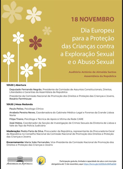 Dia Europeu Da Prote O Das Crian As Contra A Explora O Sexual E O