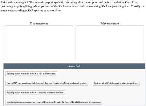 Solved Eukaryotic Messenger Rna Can Undergo Post Synthetic Chegg