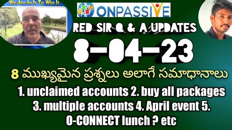 Onpassive Telugu Red Sir Q A Updates Today