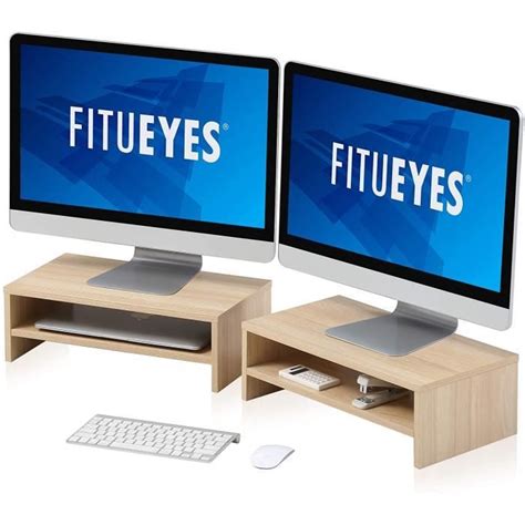 Fitueyes R Hausseur D Cran D Ordinateur En Bois Support De Moniteur