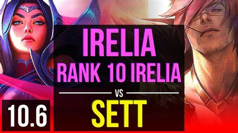 Irelia Vs Sett Top Early Solo Kills Rank Irelia Solo Kills