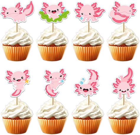 Amazon Pink Axolotl Cupcake Topper For For Pink Fish Birthday