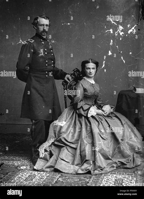 George Armstrong Custer N 1839 1876 American Army Officer Photographed With His Wife